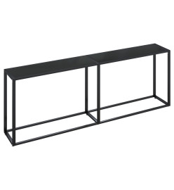 Table console Noir 220x35x75,5 cm Verre trempé