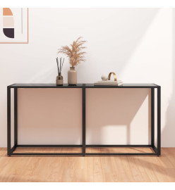 Table console Noir 160x35x75,5 cm Verre trempé