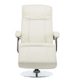 Fauteuil TV Crème Similicuir