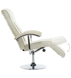 Fauteuil TV Crème Similicuir