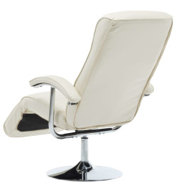 Fauteuil TV Crème Similicuir