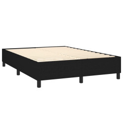 Sommier tapissier avec matelas et LED Noir 140x190 cm Tissu