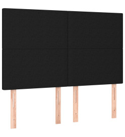 Sommier tapissier avec matelas et LED Noir 140x190 cm Tissu