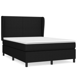 Lit à sommier tapissier avec matelas Noir 140x190 cm Tissu