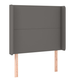 Tête de lit avec oreilles Gris 83x16x118/128 cm Similicuir