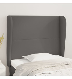Tête de lit avec oreilles Gris 83x23x118/128 cm Similicuir