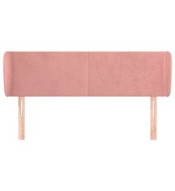 Tête de lit avec oreilles Rose 147x23x78/88 cm Velours