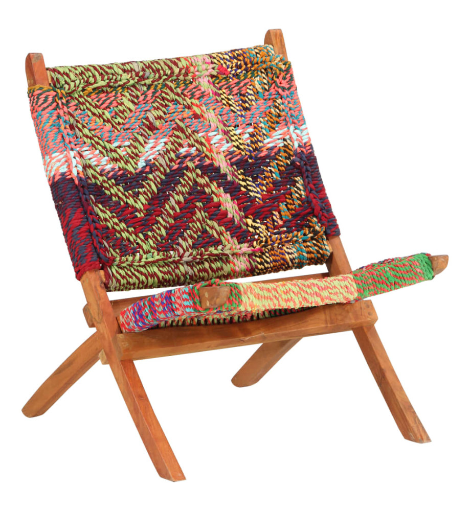 Chaise pliable Chindi Multicolore Tissu