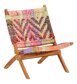 Chaise pliable Chindi Multicolore Tissu