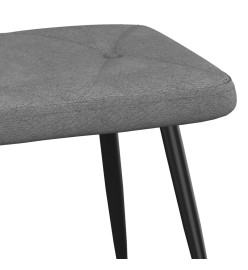 Chaise de relaxation avec tabouret Gris foncé Tissu