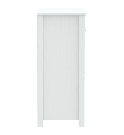 Armoire de salle de bain BERG blanc 69,5x34x80 cm pin massif