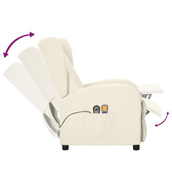 Fauteuil de massage électrique à oreilles Crème Similicuir