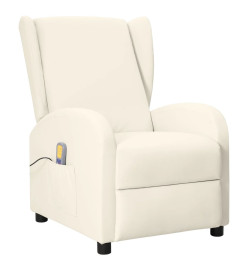 Fauteuil de massage Crème Similicuir