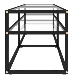 Meuble TV Transparent 160x40x40,5 cm Verre trempé