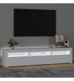 Meuble TV avec lumières LED Blanc 180x35x40 cm