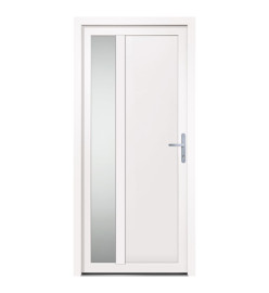 Porte d'entrée Blanc 98x208 cm PVC