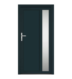 Porte d'entrée anthracite 108x208 cm PVC