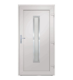 Porte d'entrée anthracite 98x190 cm PVC