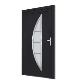 Porte d'entrée anthracite 98x200 cm PVC