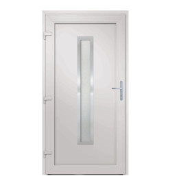 Porte d'entrée Blanc 98x208 cm PVC