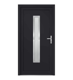 Porte d'entrée anthracite 98x208 cm PVC