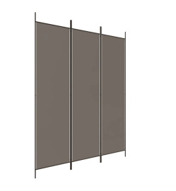 Cloison de séparation 3 panneaux Anthracite 150x200 cm Tissu