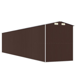 Abri de jardin Marron foncé 192x1021x223 cm Acier galvanisé