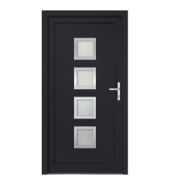 Porte d'entrée anthracite 108x208 cm PVC