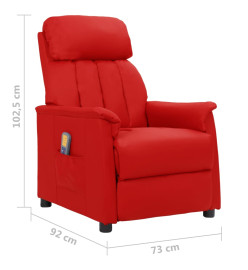 Fauteuil de massage Rouge bordeaux Similicuir