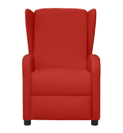 Fauteuil à oreilles rouge bordeaux similicuir