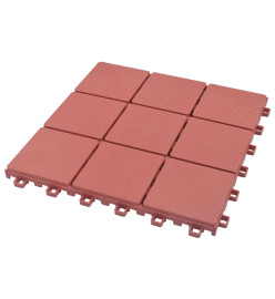 Carreaux de terrasse 10 pcs Rouge 30,5x30,5 cm Plastique