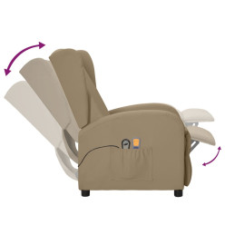 Fauteuil de massage électrique à oreilles Cappuccino Similicuir