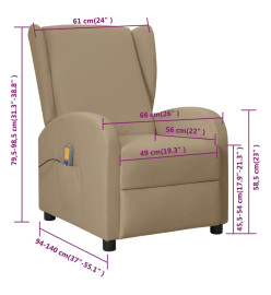 Fauteuil de massage Cappuccino Similicuir