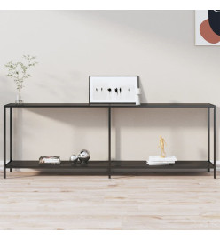 Table console Noir 220x35x75,5 cm Verre trempé
