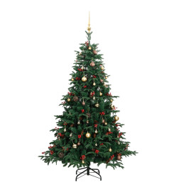 Sapin de Noël artificiel articulé 300 LED et boules 180 cm