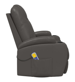 Fauteuil à bascule de massage Anthracite Similicuir