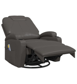 Fauteuil à bascule de massage Anthracite Similicuir