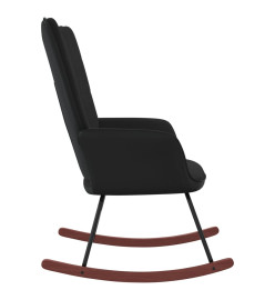 Chaise à bascule Noir Velours et PVC