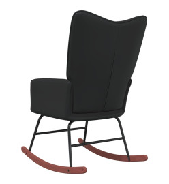 Chaise à bascule Noir Velours et PVC