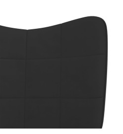 Chaise à bascule Noir Velours et PVC