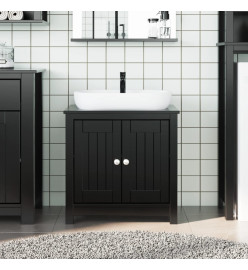 Meuble de salle de bain BERG noir 60x34x59 cm bois pin massif