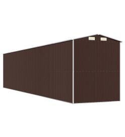 Abri de jardin Marron foncé 192x938x223 cm Acier galvanisé