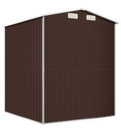 Abri de jardin Marron foncé 192x191x223 cm Acier galvanisé