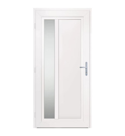 Porte d'entrée Blanc 98x208 cm PVC