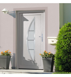 Porte d'entrée Blanc 108x208 cm PVC