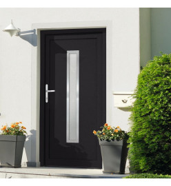 Porte d'entrée anthracite 98x190 cm PVC