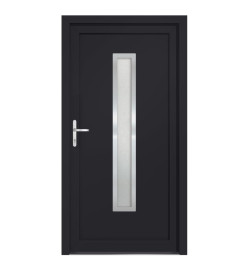 Porte d'entrée anthracite 98x190 cm PVC