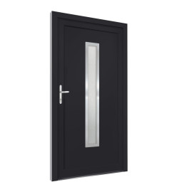 Porte d'entrée anthracite 98x190 cm PVC