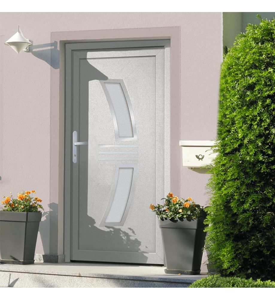 Porte d'entrée Blanc 98x208 cm PVC