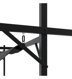 Pergola avec toit rétractable anthracite 395x292x230 cm